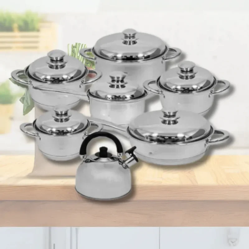 Juego de ollas en acero x 13 piezas - Hoffman